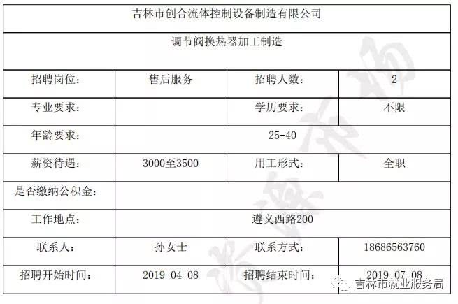 吉林市最新招工信息概览，求职者的必备指南